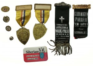 Polonia in the USA, badge set. Total of 9 pcs. (534)