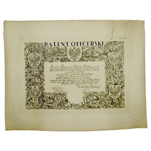 II RP, patent oficerski dla kapitana z Korpusu Artylerii, 1928 (755)