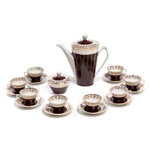 Coffee service for 8 persons, Porcelain and Table Porcelite Works Chodzież
