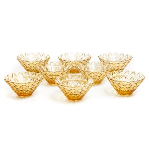 Set of 8 salad bowls, Huta Prądniczanka