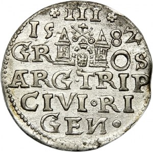 Stefan Batory, trojak 1582, Ryga