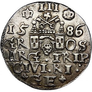 Stefan Batory, trojak 1586, Riga