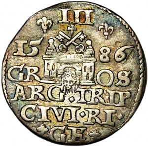 Stefan Batory, trojak 1586, Riga