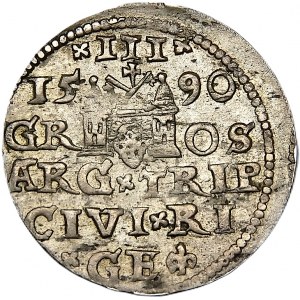 Sigismondo III Vasa, trojak 1590, Riga