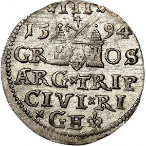 Zygmunt III Waza, trojak 1594, Ryga