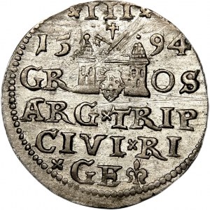 Sigismund III Vasa, trojak 1594, Riga