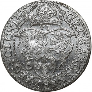 Sigismund III Vasa, sixpence 1599, Malbork