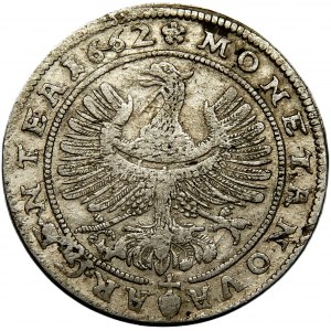 Śląsk, Ludwik IV Legnicki, 15 krajcarów 1662, Brzeg, ozdobna zbroja