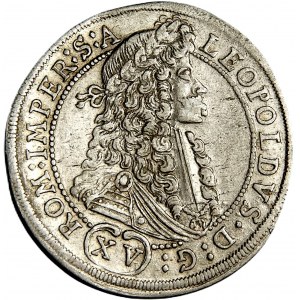 Bohême, Léopold Ier, 15 krajcars 1694 PM, Prague