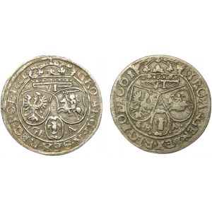 Jan II Kazimierz, zestaw szóstaków 1661 GBA, Lwów - 2 typy