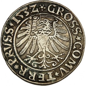Zygmunt I Stary, grosz 1532, Toruń PRVSS/PRVSS