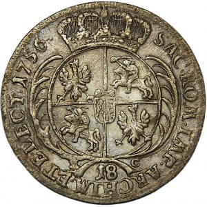 August III Sas, ort Leipzig 1756 EC - small bust