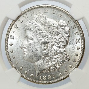 USA, dolar Morgan 1891 CC, Carson City