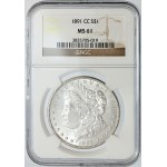 USA, dolar Morgan 1891 CC, Carson City