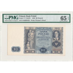 20 złotych 1936, seria AX