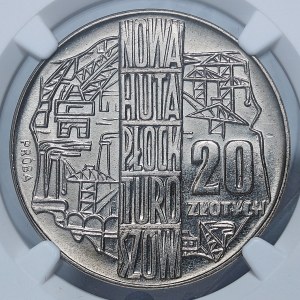 SAMPLE NIKIEL, 20 gold 1964 MW, Nowa Huta Plock Turoszow