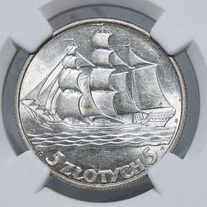 5 złotych 1936, Żaglowiec