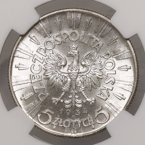 5 gold 1934, Pilsudski, official eagle