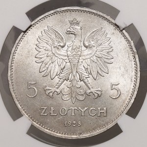 5 złotych 1928, Nike, bez znaku mennicy, Bruksela
