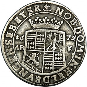 Niemcy, 1/3 talara, 1672 ABK, Eisleben