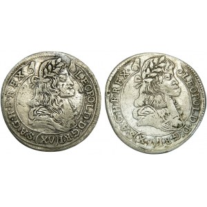 Węgry, Leopold I, zestaw 15 krajcarów 1678 i 1683, Kemnica