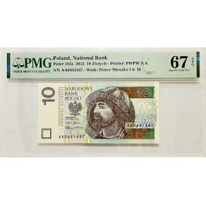 10 gold 2012, Mieszko I, AA series