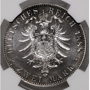 Niemcy, Prusy, Wilhelm II, 2 marki 1888 A, mały orzeł!