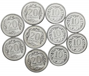 Set of 10 pennies 2000 and 20 pennies 2005 (10 pieces) - REFUNDS