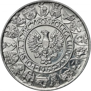 NIKIEL SAMPLE, 100 gold 1966, Mieszko and Dabrowka, characters