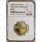 2 złote 2000, 1000-lecie Wrocławia, JEDYNA