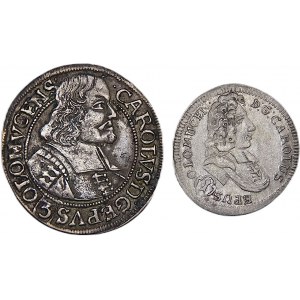 Austria, Charles II, set: 3 krajcars 1670 and 1 krajcar 1707, Olomouc