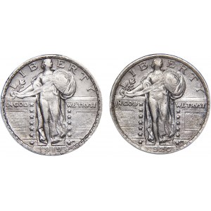 USA, set da 1/4 di dollaro 1919 e 1920, Liberty