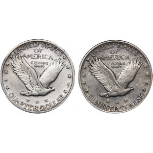 USA, set da 1/4 di dollaro 1919 e 1920, Liberty