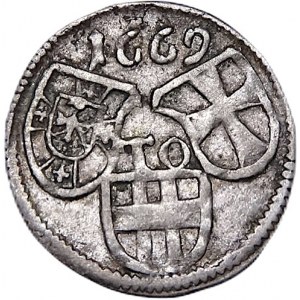 Niemcy, Norymberga, Jan Kasper II von Ampringen, dreier 1669