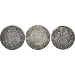 Śląsk, Ludwik i Christian Wołowski, zestaw 15 krajcarów 1663, 1664