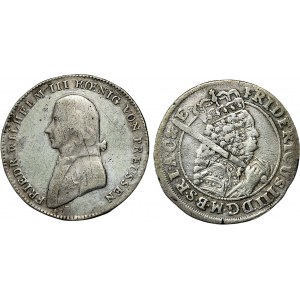 Niemcy, Prusy, 1/3 talara 1801 A, Berlin i ort 1699 SD, Królewiec