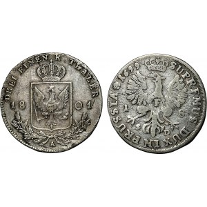 Niemcy, Prusy, 1/3 talara 1801 A, Berlin i ort 1699 SD, Królewiec
