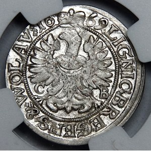 Śląsk, Krystian Wołowski, 3 krajcary 1669 CB, Brzeg - SI WOLAV