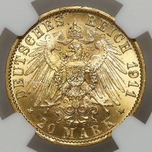 Deutschland, Preußen, Wilhelm II, 20 Mark 1911 A, Berlin
