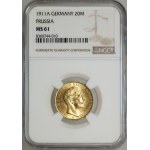 Deutschland, Preußen, Wilhelm II, 20 Mark 1911 A, Berlin