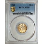 USA, 2 1/2 dolára 1902