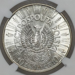 10 gold 1934, Pilsudski, shooter