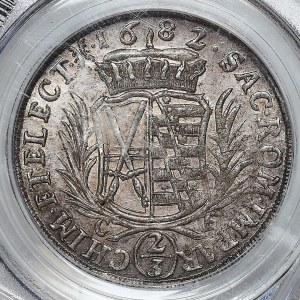Niemcy, Saksonia, Jan Jerzy III, gulden (2/3 talara) 1682 CF