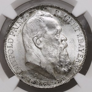 Germany, Bavaria, Regent Luitpold, 3 marks 1911 D