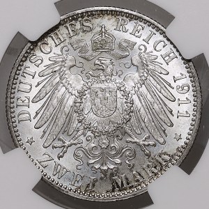 Niemcy, Bawaria, Regent Luitpold, 2 marki 1911 D