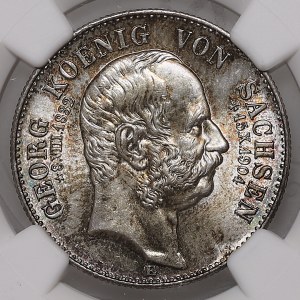 Niemcy, Saksonia, Jerzy, 2 marki 1904 E, pośmiertna