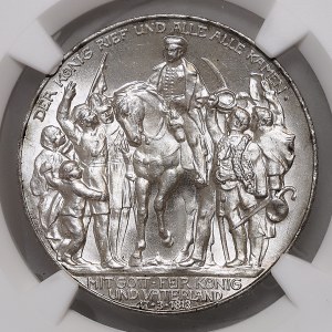 Nemecko, Prusko, 3 známky 1913 A, 100 rokov napoleonských vojen
