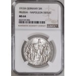 Nemecko, Prusko, 3 známky 1913 A, 100 rokov napoleonských vojen