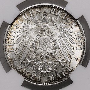 Niemcy, Prusy, Wilhelm II, 2 marki 1901 A, 200 Lat Królestwa Prus