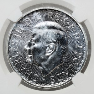 Great Britain, Charles III, £2 Britannia 2023